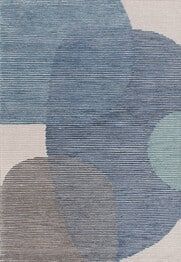 Dynamic Rugs ECCENTRIC 9603-591 Blue and Grey and Ivory